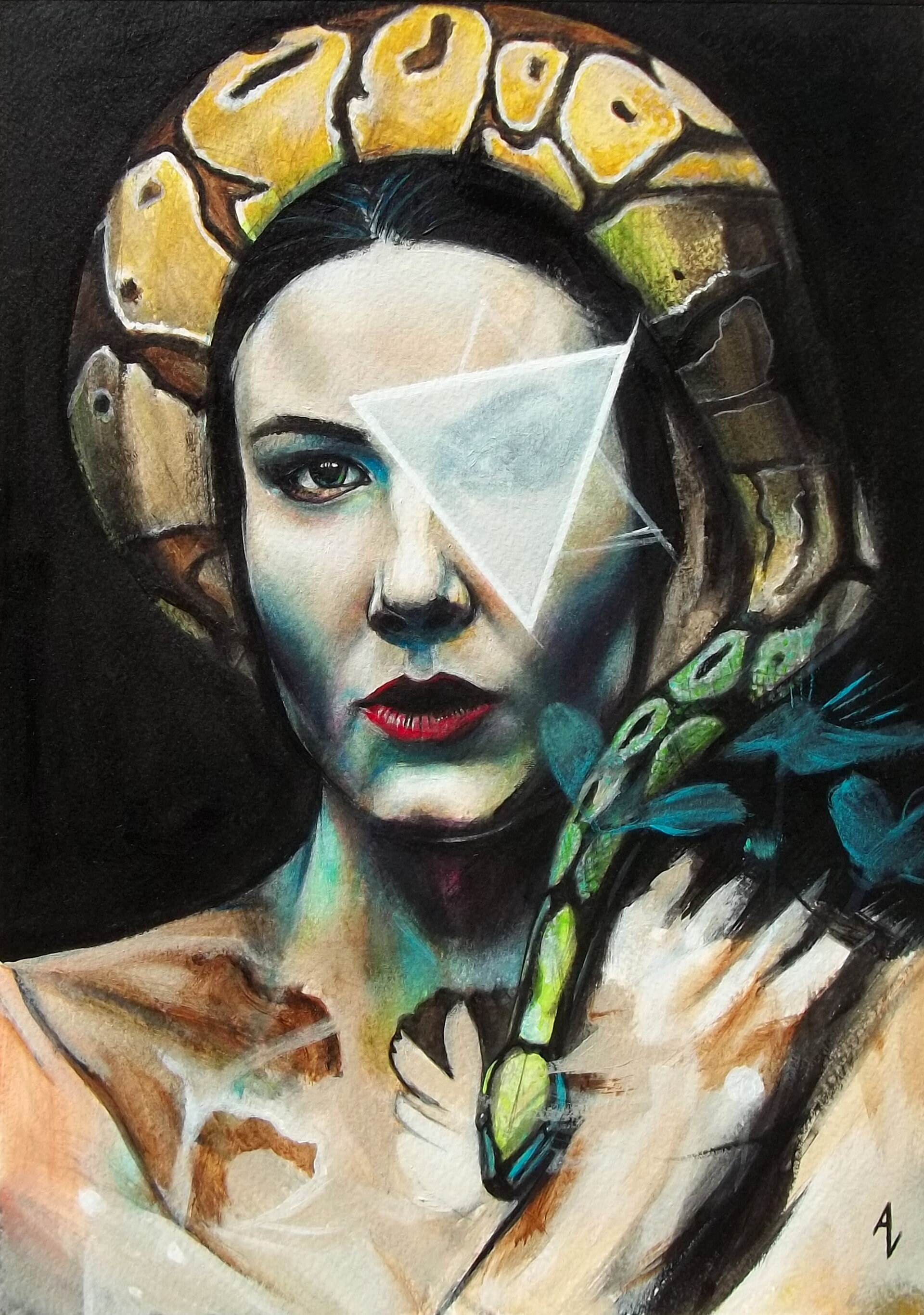 Unique Painting Contemporary Portrait May The Circle Remain Unbroken