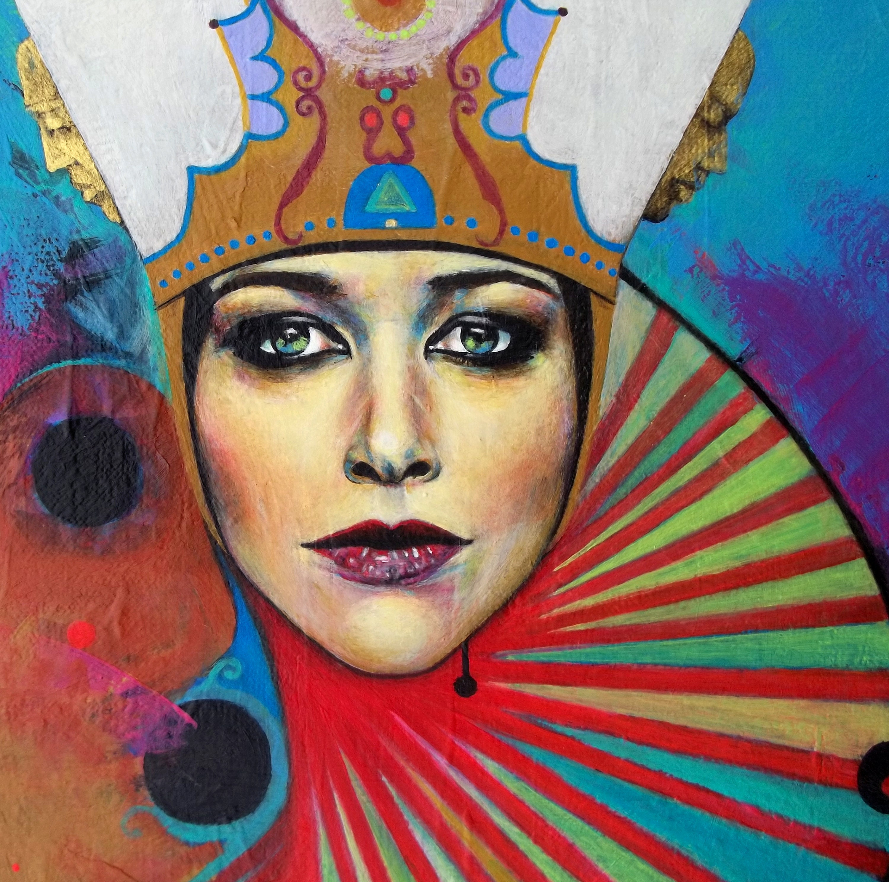 Contemporary Painting Acrylic Canvas La Papessa