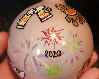 Custom Hand-Painted Christmas Bulb: Personalized Cartoon Ornament