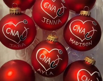 Customized Medical Assistant, RN, RMA, MD Christmas Bulb: Personalized Career Ornament