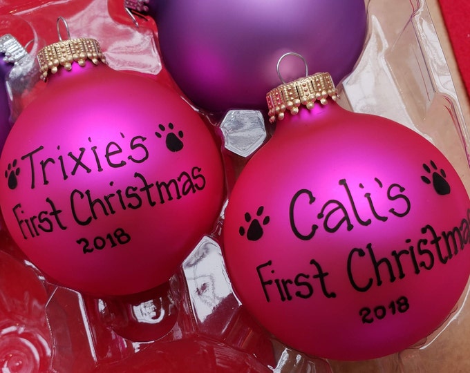 Custom Pet Christmas Ornament: Hand-Painted Dog Paw Keepsake