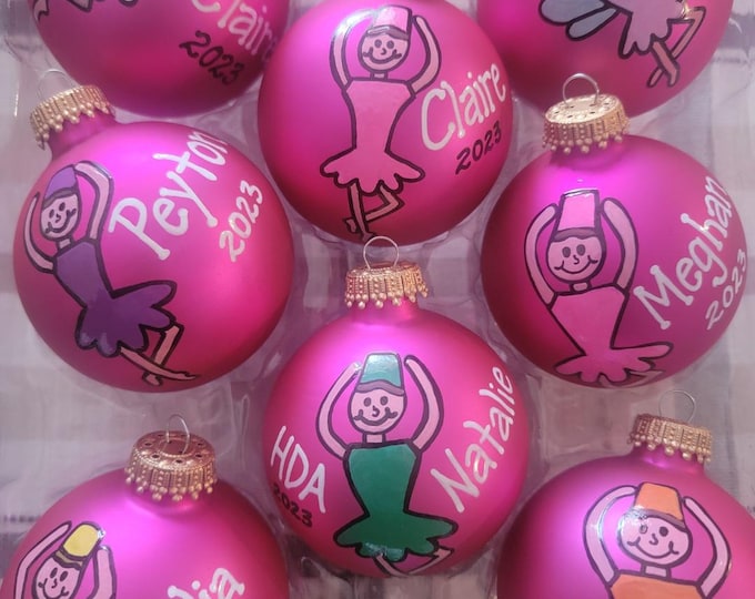 Customized Christmas Bulbs - Name, Character - Custom Ornaments - Ballerina, Nutcracker Theme - Gumdrop Dancer