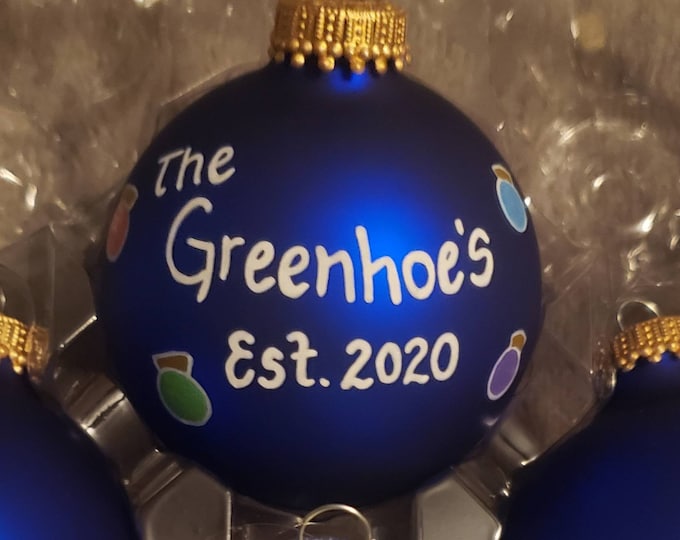Customized Christmas Bulbs - Name, Character, Special Font - Custom Ornaments - Deep Purple - Total Custom