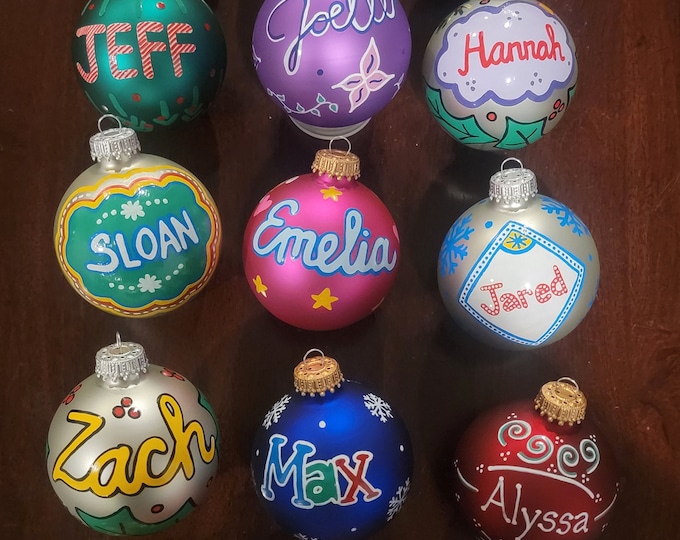 Days of Our Lives/Horton Family Inspired Hand Painted Glass Ornament: Custom Family Keepsake (2 5/8 inch)