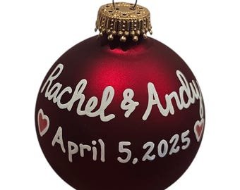 Customized Christmas Bulbs - Name, Character, Special Font - Custom Ornaments - Couple's Ornament - Love - Couple