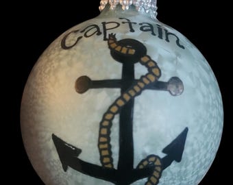 Customized Christmas Bulbs - Name, Character - Custom Ornaments - Fisherman - Fisher - Boating - Achor - Ornament