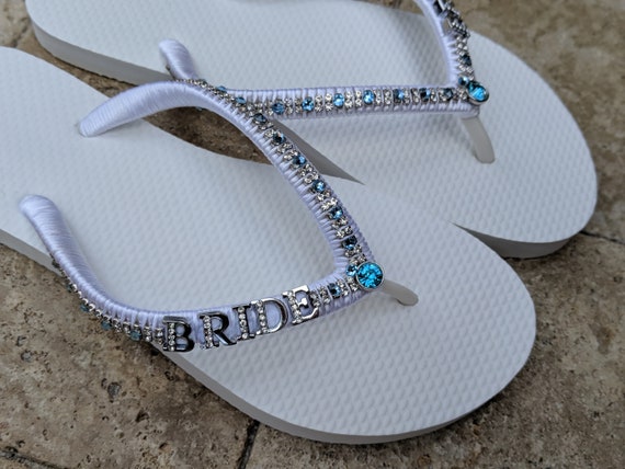 etsy bridal flip flops