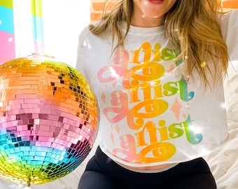 Regenboog kunstenaar unisex T-shirt met korte mouwen | Artiestenshirt | Kunstenaar T-shirt | Artiest T-shirt | cadeaus voor kunstenaars | Creatief overhemd