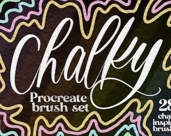 Chalk procreate brushes - chalk art procreate brushes - Chalk lettering procreate brushes - chalky procreate brushes - chalk texture