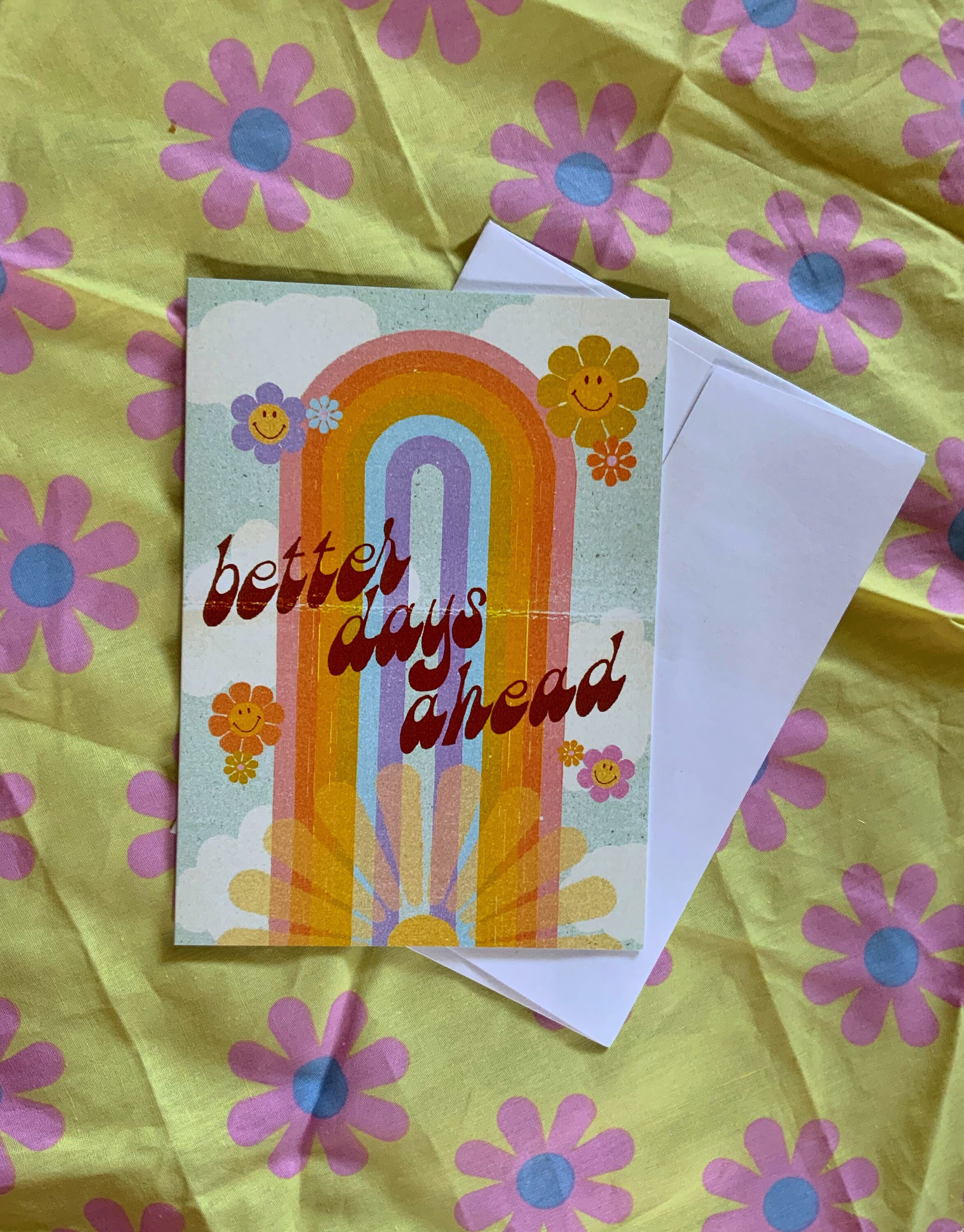 Better Days Ahead Greeting Card - Folded Card | Retro Cards | Vintage ...