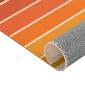 70er Boho Rainbow & Star Area Teppich | 70er Jahre Teppiche | 70er Regenbogen Teppich | 70er Jahre Boho Kinderzimmer Dekor | retro 70er Teppiche | orange 70er Teppiche | warmer Ton Bild 9
