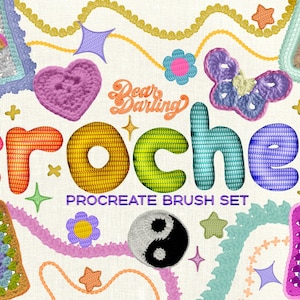Crochet Brushes for Procreate | Procreate Crochet Brushes | Procreate Knit Brushes | Procreate Embroidery Brushes | Crochet Stamps
