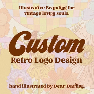 CUSTOM Retro-Logo-Design - basierend auf dem Jahrzehnt Ihrer Wahl | 70er Jahre Logo | 80er Jahre Logo | y2k Logo | 90er Jahre Logo | vintage Logo Design