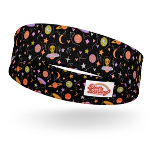 Outer Space Headband | Stretchy Headband | Alien Headband | UFO headband | 70s headband | 90s headband