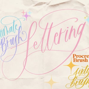 Schriftzug Procreate Pinsel Set - Procreate Schriftzug Pinsel - Procreate Kalligraphie Pinsel - Brush Lettering - Procreate Brush Bundle