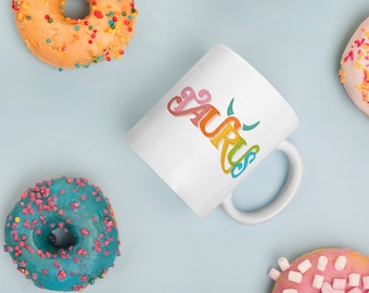 Taurus Mug | Taurus Coffee Mug | Taurus Cups | Taurus Gifts | Taurus Birthday Gifts | Zodiac Mug | Horoscope Mug | Rainbow Mug