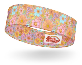 70s Flower Power Headband | 70s headbands | pastel headbands | floral headbands | retro headband | custom headbands