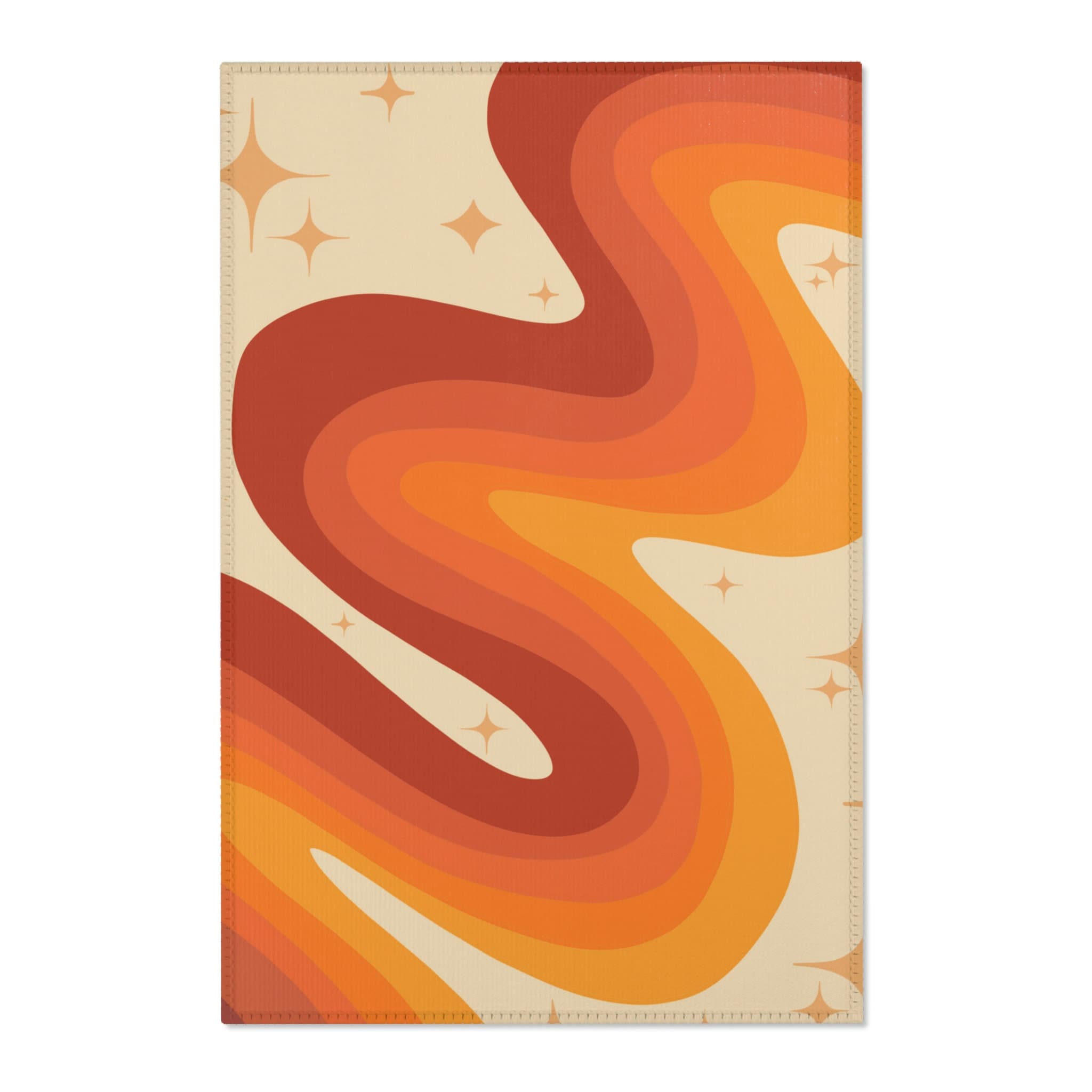 70s Boho Rainbow Wave Area Rug | 70s Rugs | 70s Rainbow Rug | 70s Boho ...