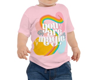 You Are Magic Baby Jersey Short Sleeve Tee | Rainbow Baby Tee | You Are Magic Baby Shirt | Rainbow Baby Shirt | Colorful Baby Shirt