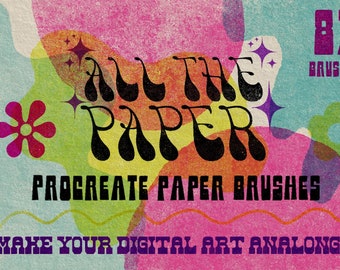 Todos los pinceles procreados de The Paper - pinceles procreados de papel - pinceles procreados de textura - pinceles procreados de los años 70 - pinceles procreados vintage