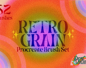 Retro Grain procreate brushes - grain procreate brushes - texture procreate brushes - 70s procreate brushes - vintage procreate brushes