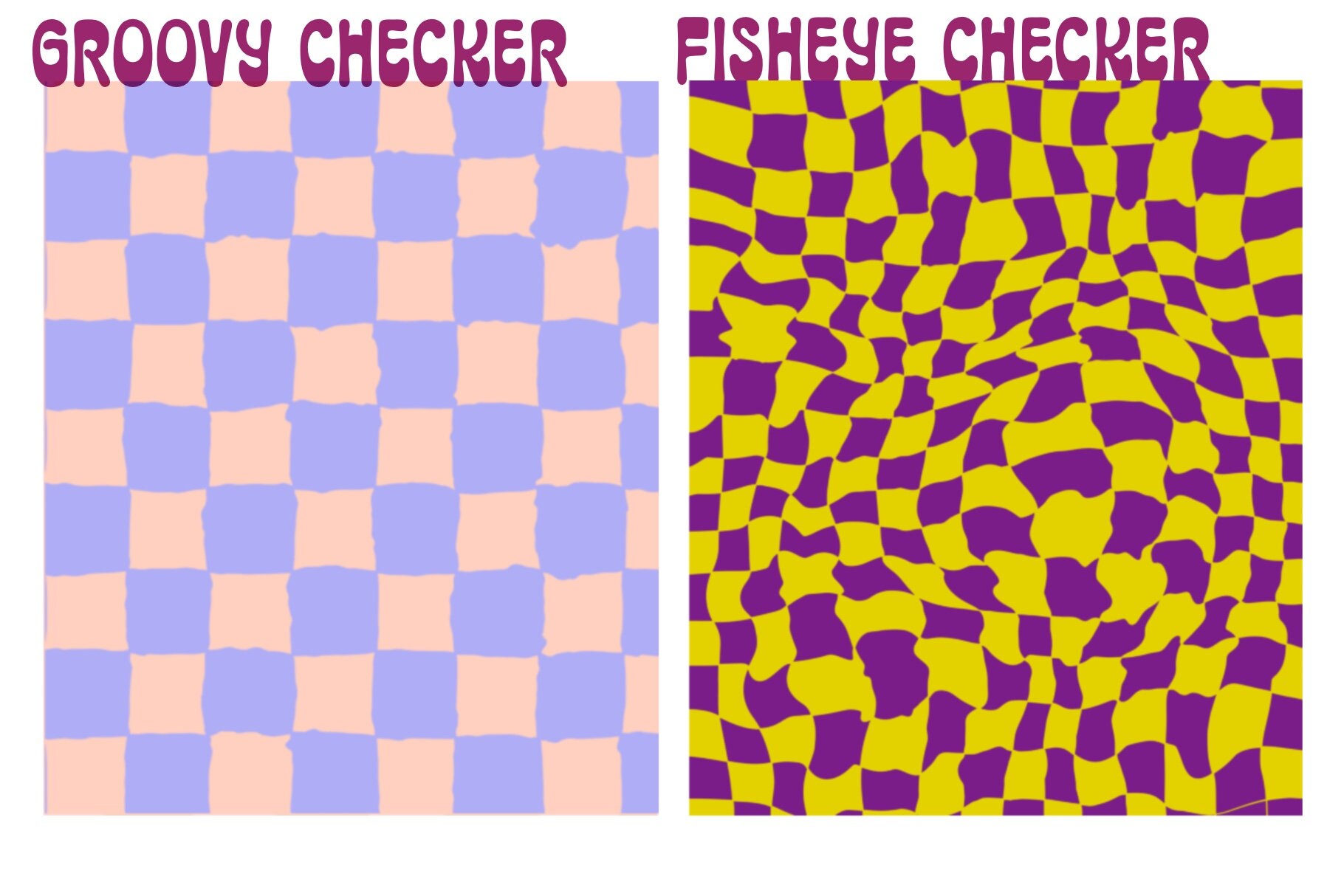 A Checkered Trip Pattern Bundle - Vector & PNGS - Checkerboard ...
