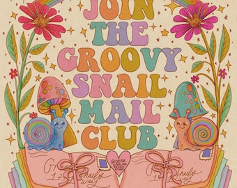 Groovy Snail Mail Club PREPAY: maandelijkse printclub