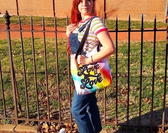 Love is Love Tote bag | Rainbow Tote Bag | LGBT Tote Bag | Pride Tote Bag | Colorful Tote Bag | Love is Love Bag | Love is Love Purse