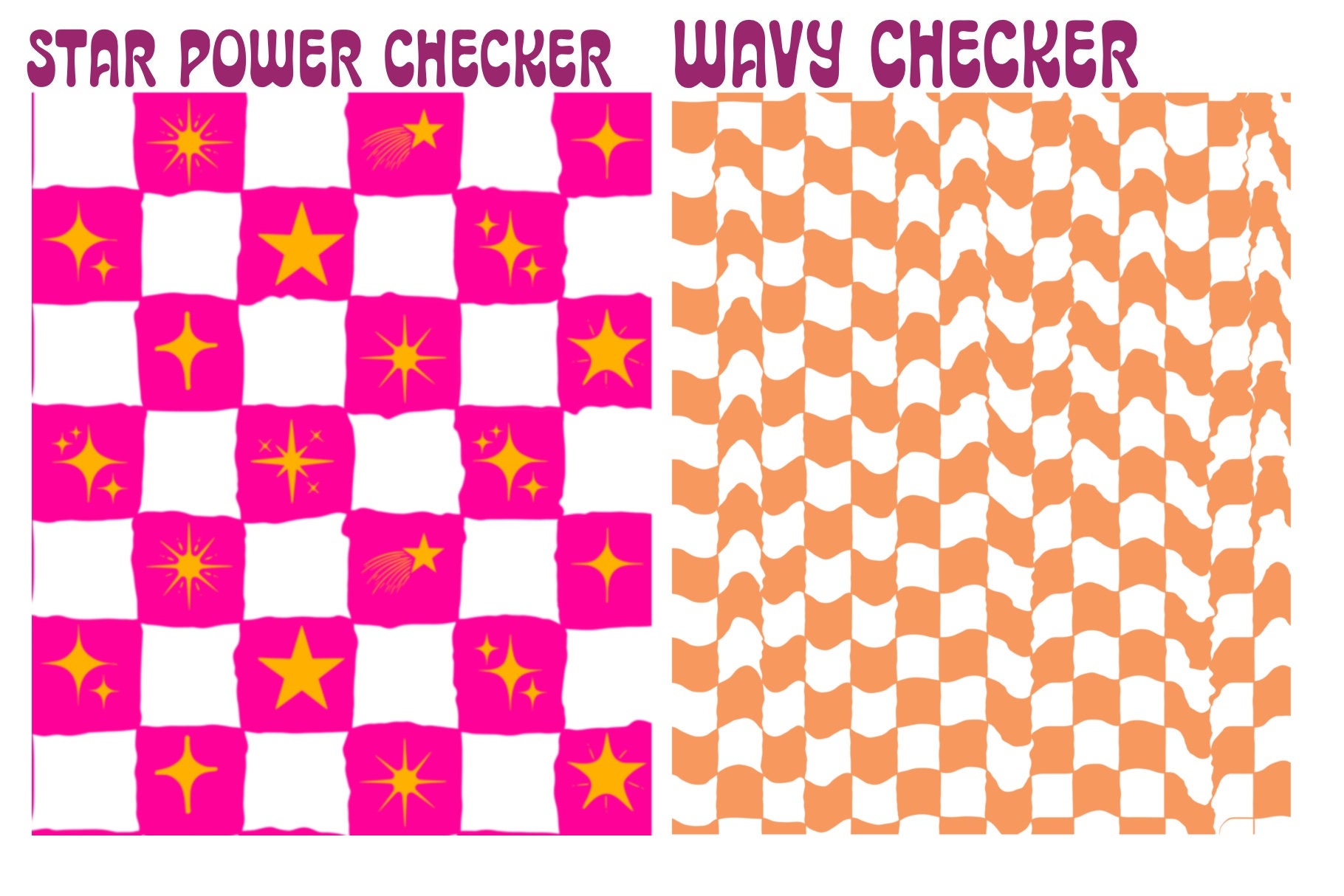 A Checkered Trip Pattern Bundle - Vector & PNGS - Checkerboard ...