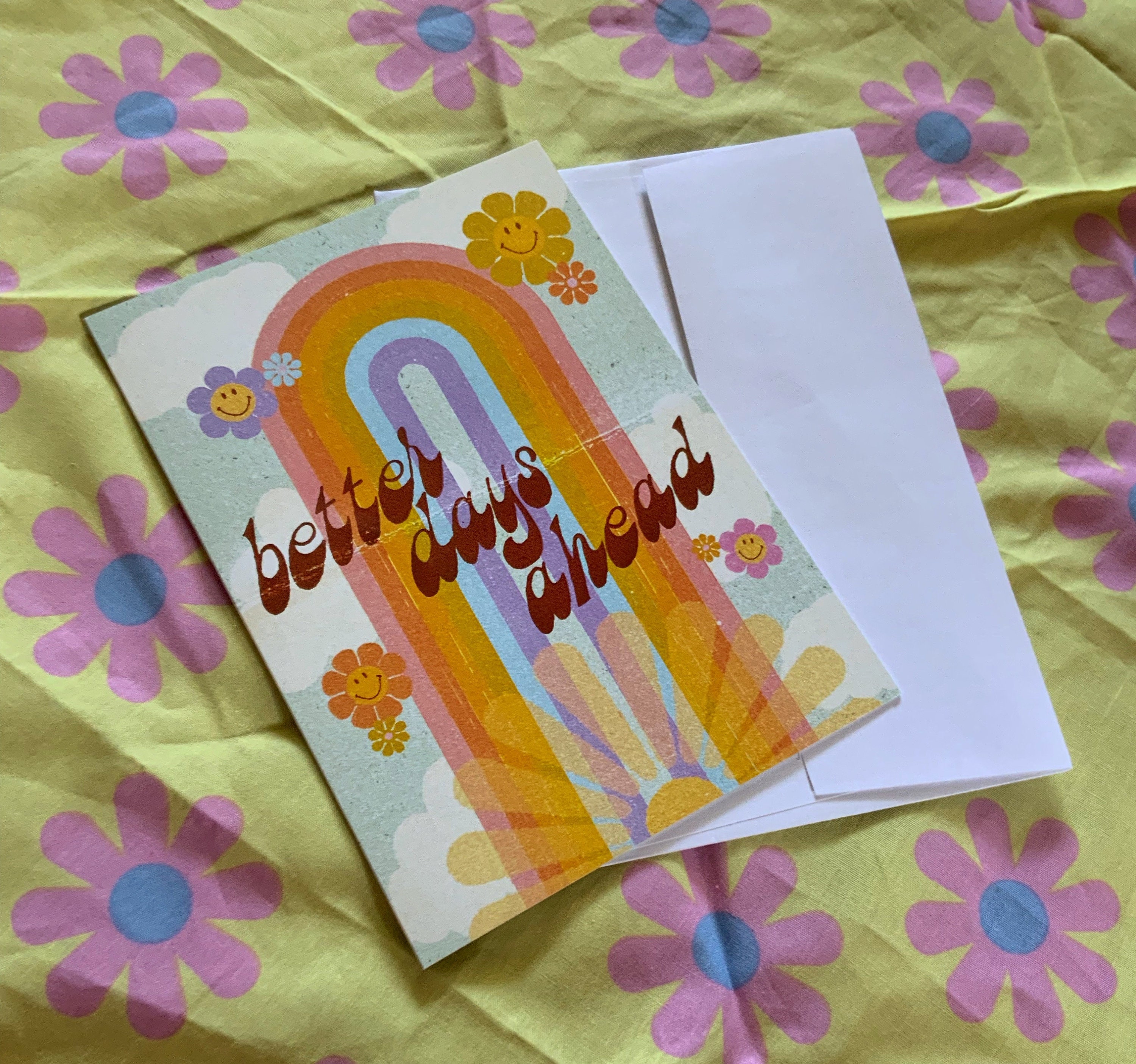 Better Days Ahead Greeting Card - Folded Card | Retro Cards | Vintage ...