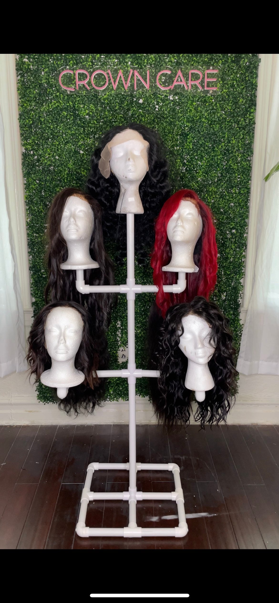 7 Head Wig Stand