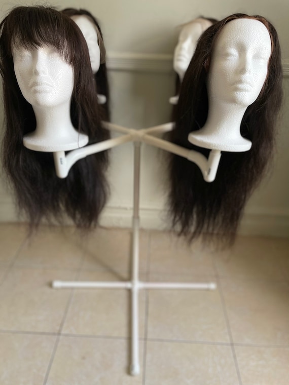 3 Pack Wig Head Stands Wig Stands Keep Your Wigs and Hats Organized,  Perfect for Multiple Wigs, Wig Holder Head for Easy Styling and Storage,  Great