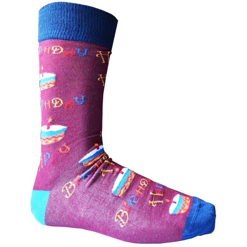 Personalised Mens Birthday Cake Design Socks