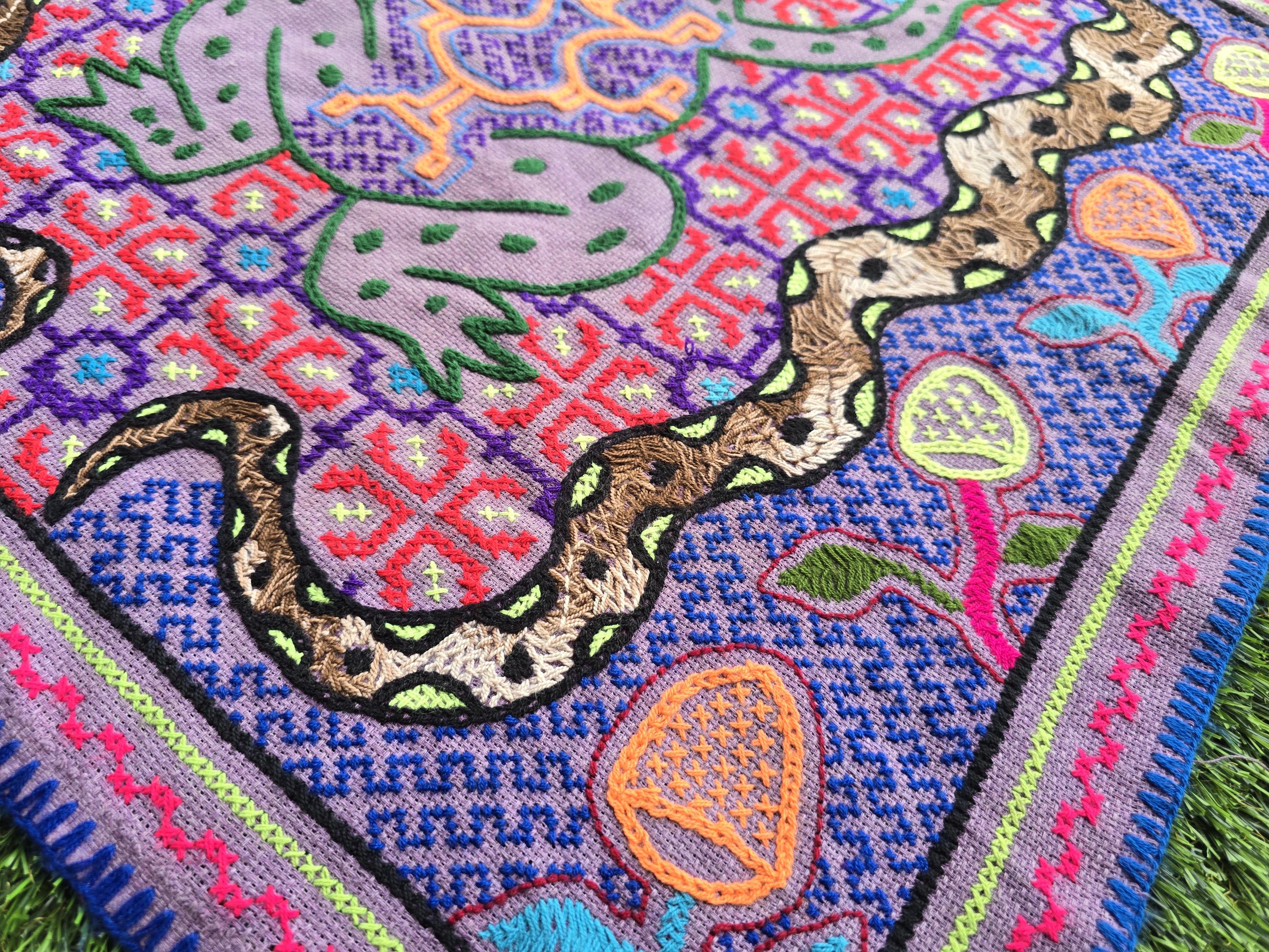 Kambo Alter 72x71cm-shipibo Textile, Ayahuasca Altar Cloth, Kambo Vibes Altarcloth ...
