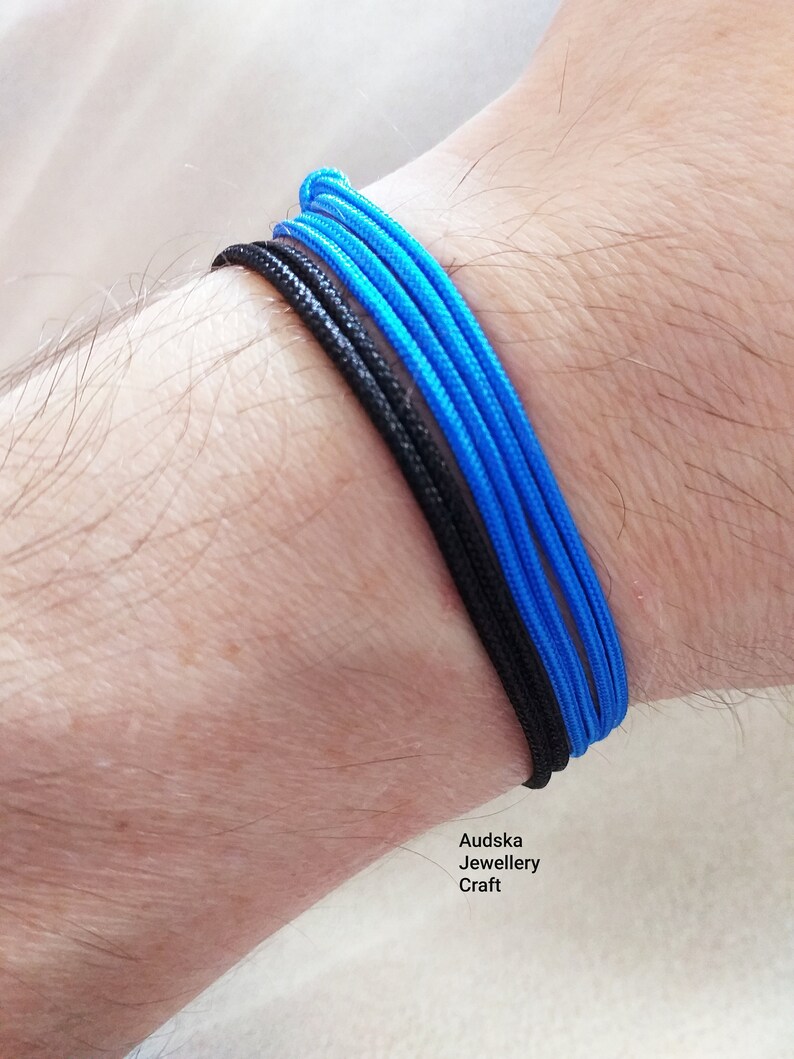 Men's Bracelet Black Cord Bracelet.casual Etsy UK