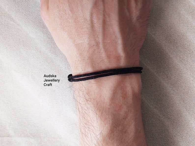 Men's Bracelet Black Cord Bracelet.casual Etsy UK