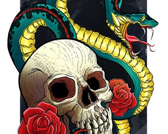 Snake and Skull