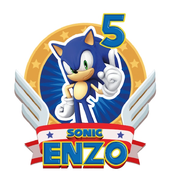 Topper Cake Sonic Printable Pdf - Etsy Norway