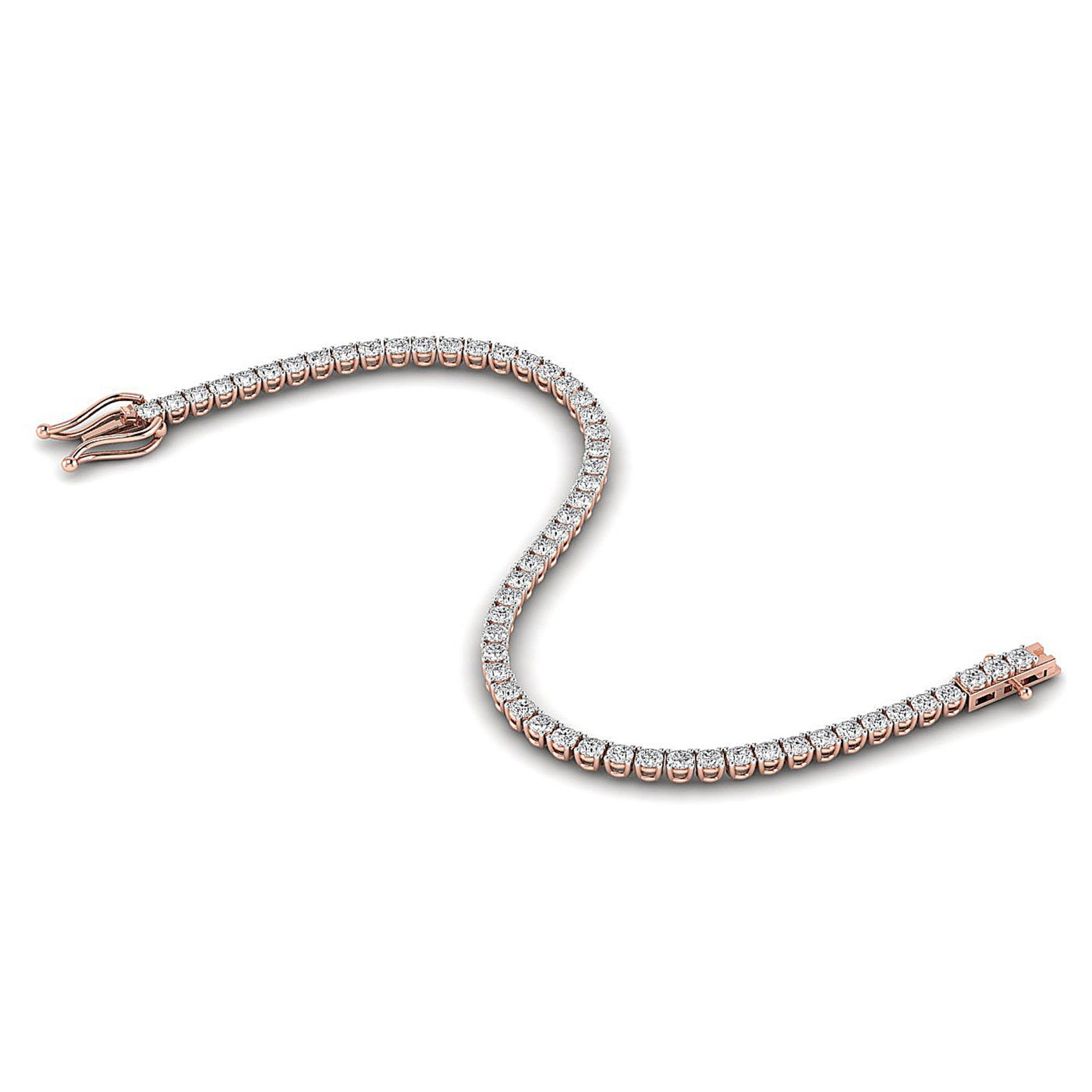 Moissanite Tennis Bracelet White Gold Moissanite Diamond Etsy