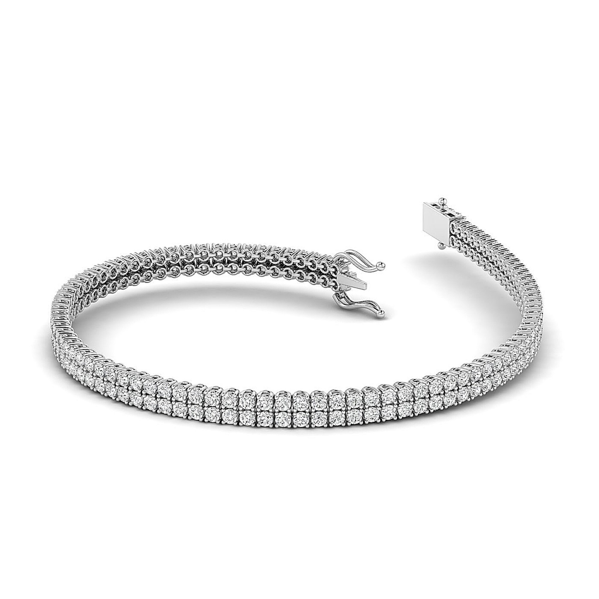 Moissanite Tennis Bracelet White Gold Moissanite Diamond - Etsy UK