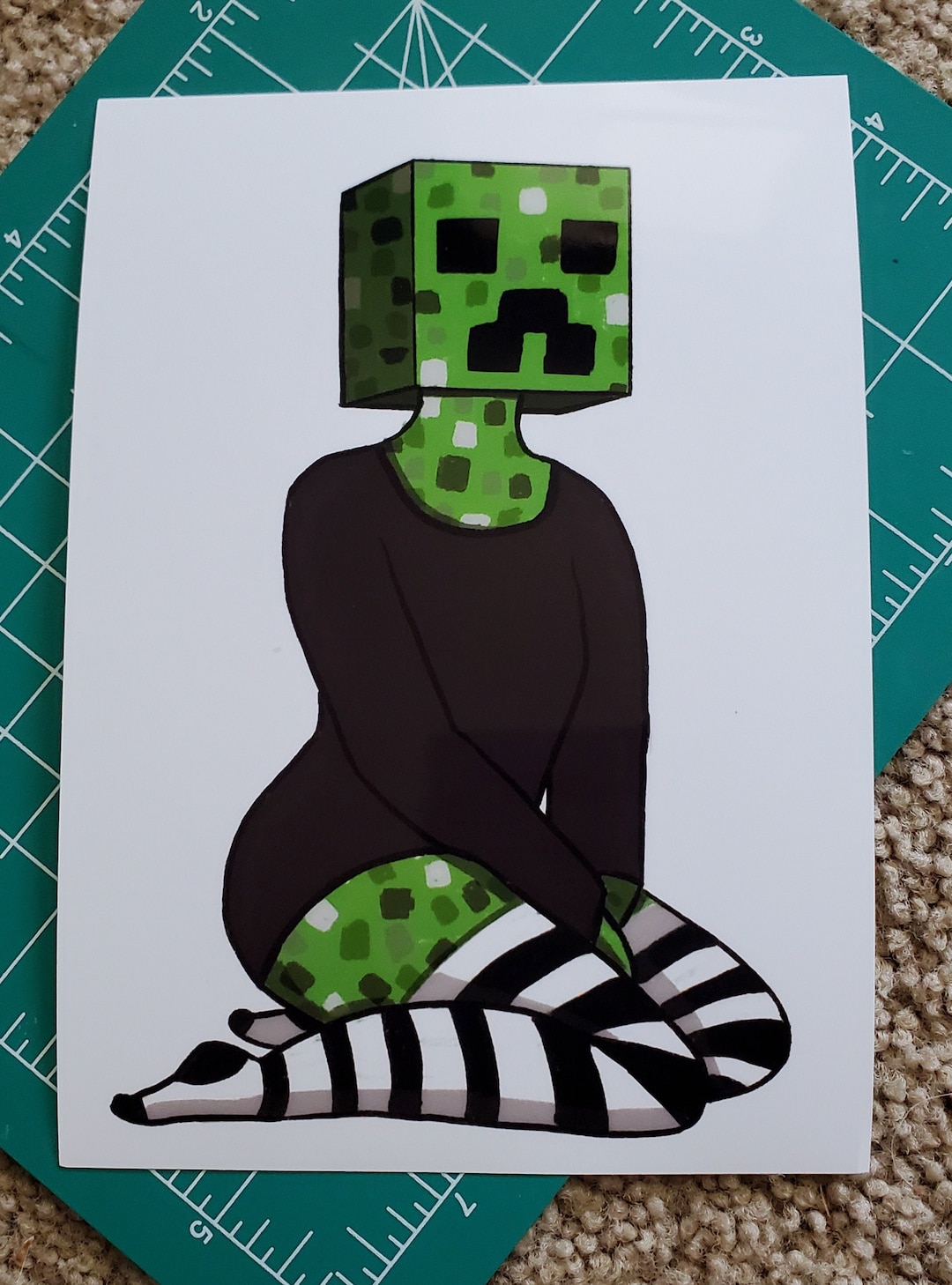 Sexy Minecraft Creeper Print Etsy