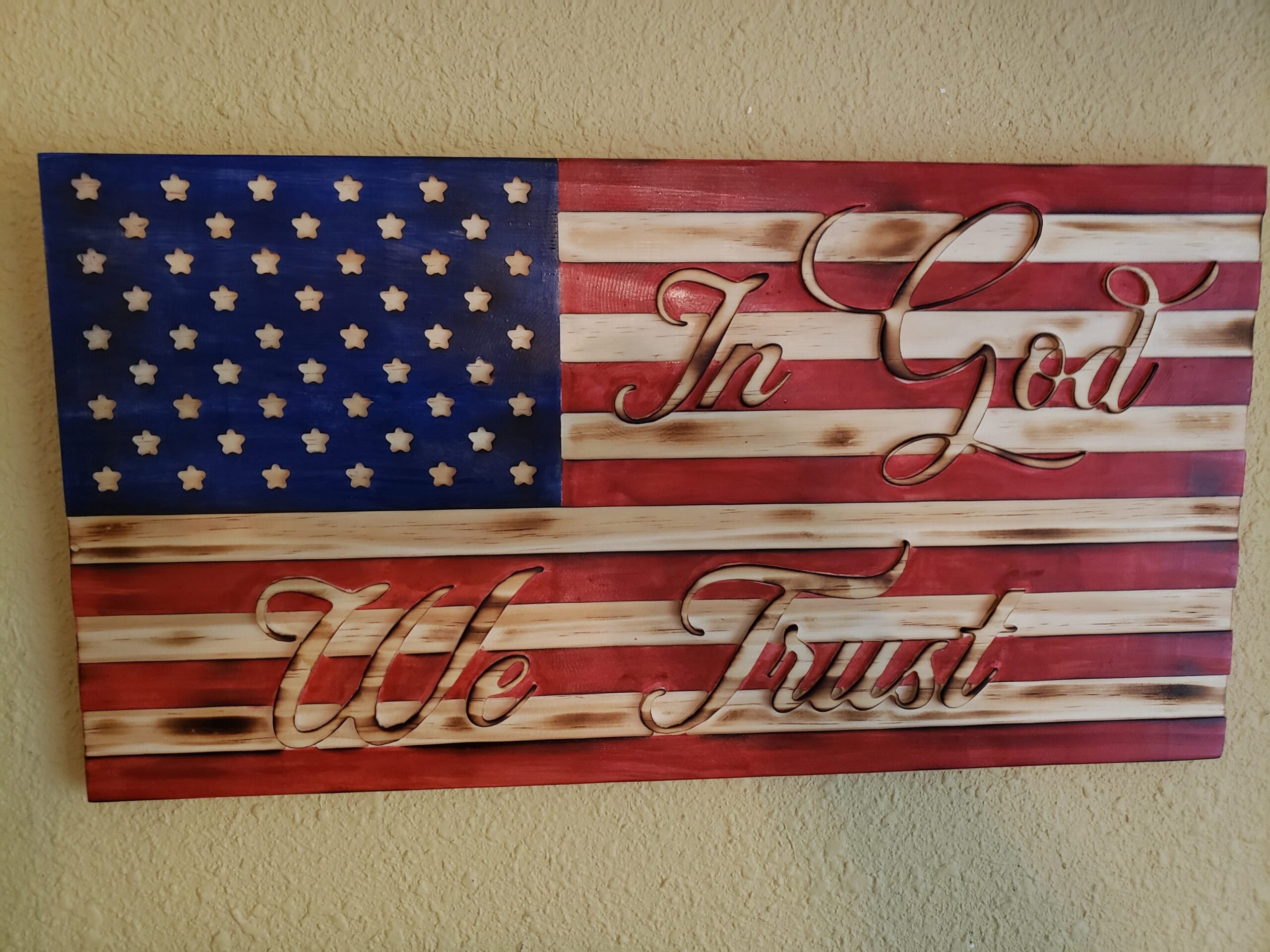 American Flag In God We Trust | Etsy