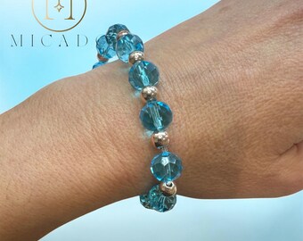 Crystal ocean blue bracelet Micado gift that lasts