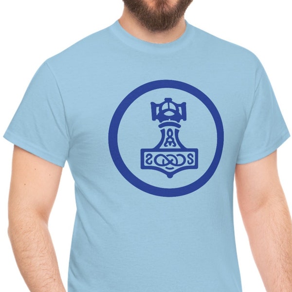 Nordic Faction Scythe Game Shirt Gift Men's Women's T-shirt Unisex Heavy Cotton Tee Blue