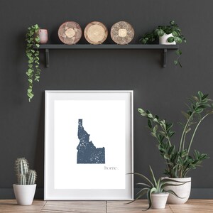 DIGITAL Idaho Home Print ID Wall Art map 8X10 Decor