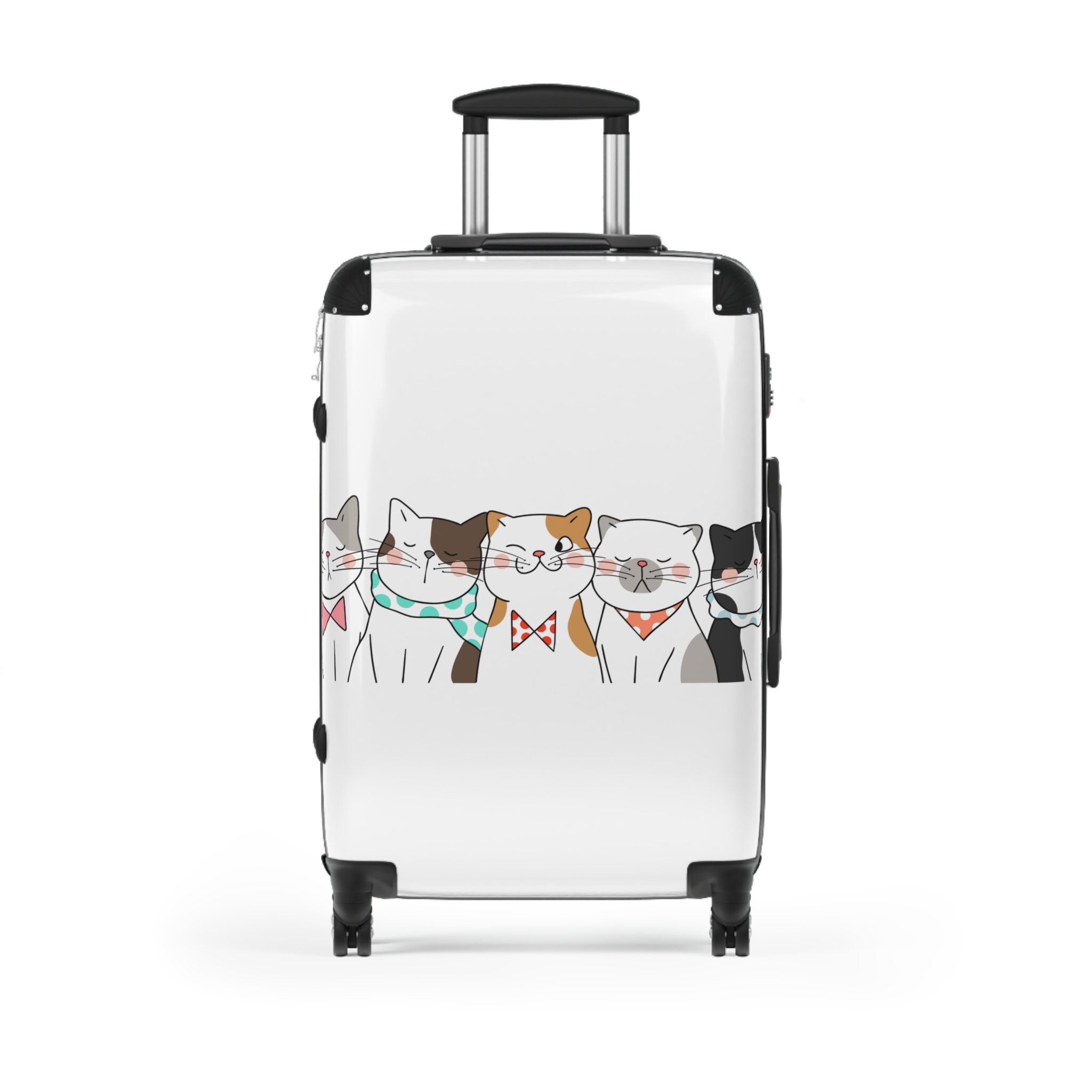 Cute Cat cats kitty kitten Luggage Suitcase Carry-On Carryon Bag Wheels 360 Swivel Handle