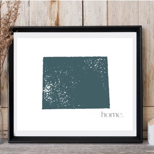 DIGITAL Wyoming Home Print WY Wall Art carte 8X10