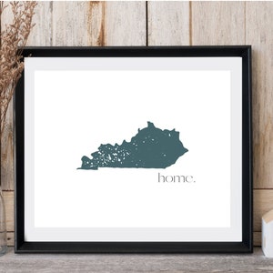 DIGITAL Kentucky Home Print KY Wand Kunst Karte 8 X 10
