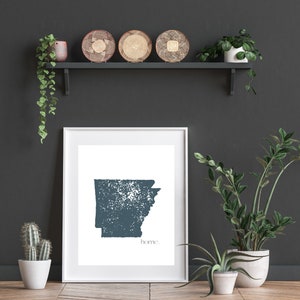 DIGITAL Arkansas Home Print AR Wall Art map 8X10