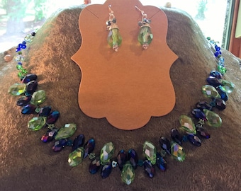 Beautiful Seahawks Necklace Earrings Set